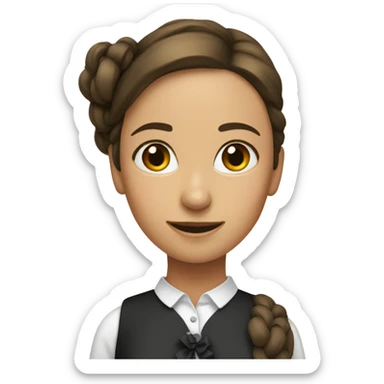 Femme avec un noeud papillon sticker