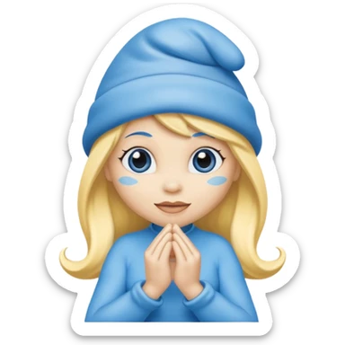 blue Smurfette sticker
