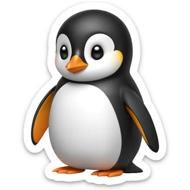 Pingüino sin boca sticker
