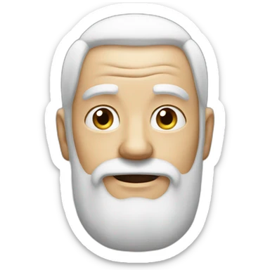 A old man with white hair an beard wearing speedo sticker
