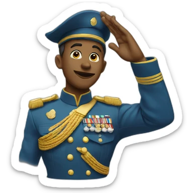 the genie doing a military salute sticker