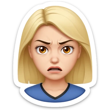 Beautiful woman angry and sick of idiots sticker