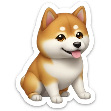 cute shiba dog sticker