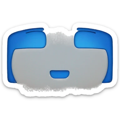a simple blue rectangle with a face sticker