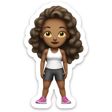 clean girl fitness sticker