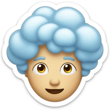 Un nuage en forme de visage sticker