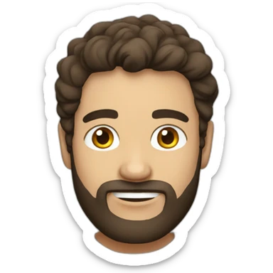 Brunette Man with beard and hoody sticker