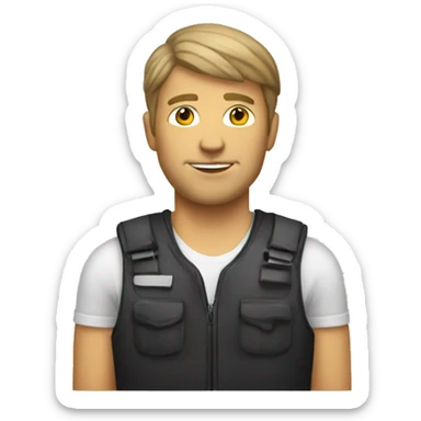 taxi driver white man sticker