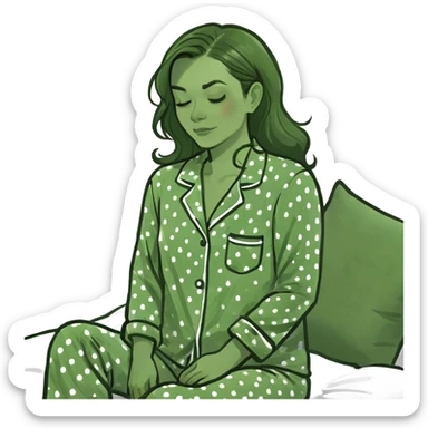 Una mujer morena durmiendo sticker