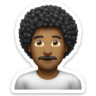 man with afro taper high  sticker