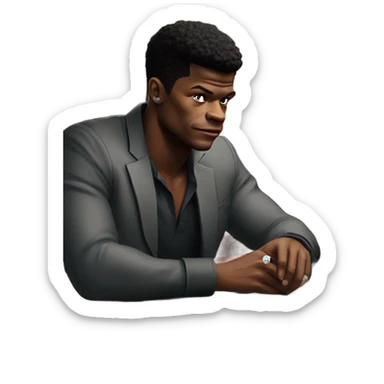 Lamar Jackson at the casino sticker