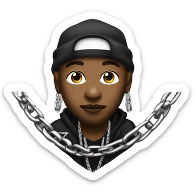 rapper with chain sticker