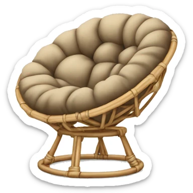 Light brown papasan chair sticker