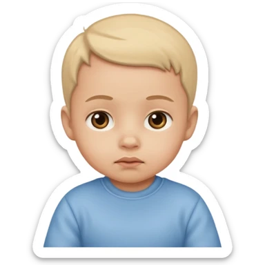 a baby who think sticker