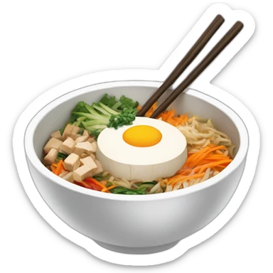 bowl of tofu bibimbap sticker