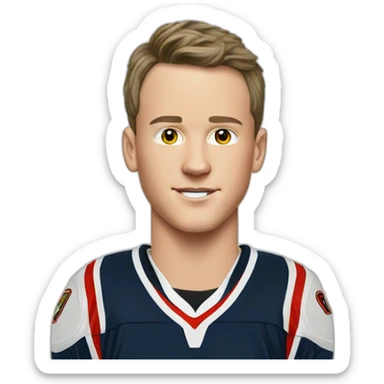 Jonathan Toews as a 12 year old boy sticker