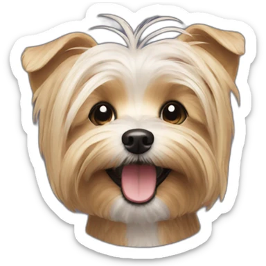 Morkie happy sticker