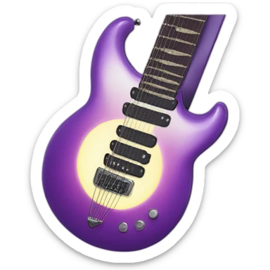 Moon purple electric guitar sticker
