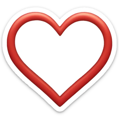  Ios red Heart under letter A sticker