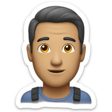 A man trading sticker