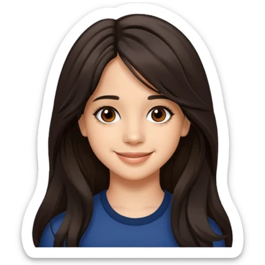 Camila Cabello with long dark brown hair sticker