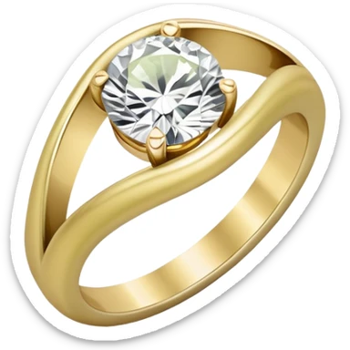 Pale olive wedding ring with stone sticker