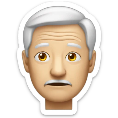 elderly person under stress sticker