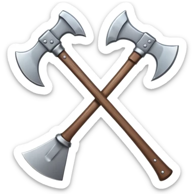 croisement de hache sticker