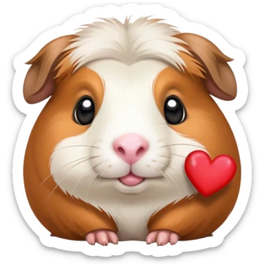 Valentine’s Day Guinea pig sticker