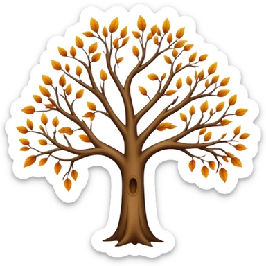 Autumn tree with no leaves sticker