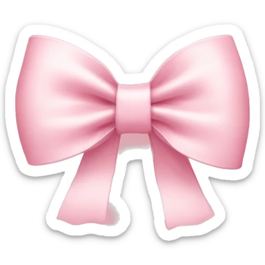 light pink bow on light pink bow sticker