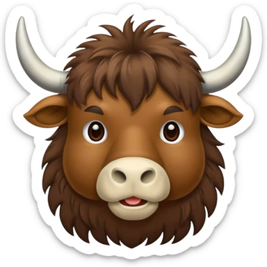 A shaven yak sticker