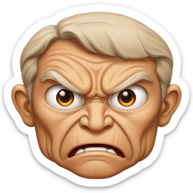 Visage en colère  sticker