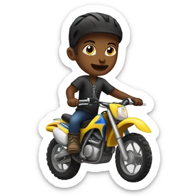 Kid on dirtbike sticker