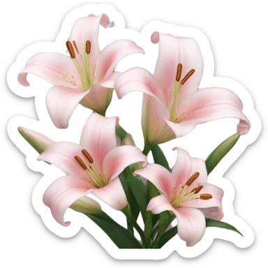 light pink lilies  sticker