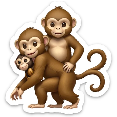 Create an emoji of a large bird flying fast, with a small, cheerful monkey sitting on its back. The bird looks majestic and focused, with vibrant feathers, while the monkey is playful, smiling, and holding on tight. sticker