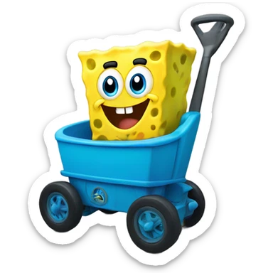 SpongeBob animal cart that you can ride sticker