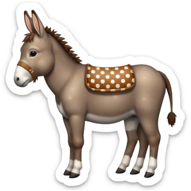 polka dots donkey full body sticker