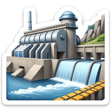 hydroelectric power plant sticker