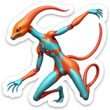 Deoxys-Fakémon-hybrid-creature (full body)  sticker