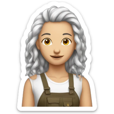 Une personne sans cheveux sur une araignée  sticker