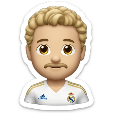 Bebé rubio pelo muy corto Del Real Madrid  sticker