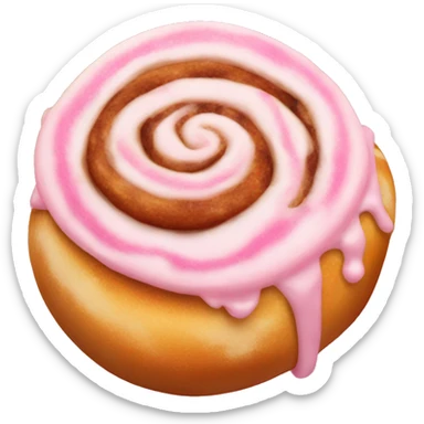 pink cinnamon roll sticker