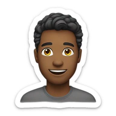 young adult man outgoing sticker