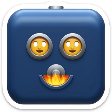 navy blue boiler emoji modern sticker