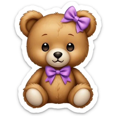 Teddy Bear with a bow  sticker