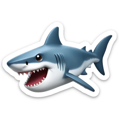 Shark with a top hat sticker