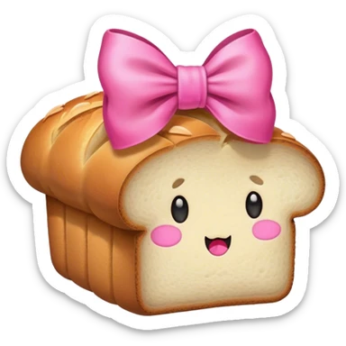 Burnt Loaf with cute pink bow sticker