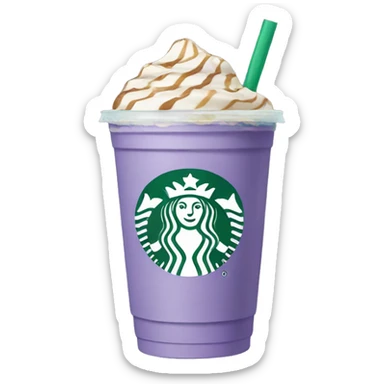 Lavender Starbucks iced coffee  sticker