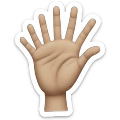 a hand with twelve fingers on it sticker